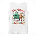 One Merry Teacher Groovy Christmas Tree Pjs Xmas Teacher Men Tank Top, Groovy Teacher Gifts, funny design