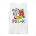 P Is For Pre-K Teacher Pencil Apple Back To School Men Tank Top, funny design P Is For Pre-K Teacher Pencil Apple Back To School Men Tank Top, funny design