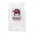 Spooky Paraprofessional Life Halloween Messy Bun Teacher For Men Women Men Tank Top, funny design