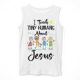 I Teach Tiny Humans About Jesus Sunday School Teacher Men Tank Top, funny design