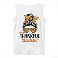 Thanksgiving Shirt Teacher Women Messy Bun Thankful Teacher Men Tank Top, funny design