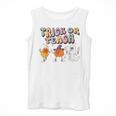 Trick Or Teach Candy Corn Pumpkin Ghost Teacher Men Tank Top, funny design