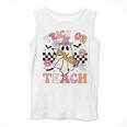 Trick Or Teach Groovy Teacher Halloween Retro Floral Ghost Men Tank Top, Groovy Teacher Gifts, funny design Trick Or Teach Groovy Teacher Halloween Retro Floral Ghost Men Tank Top, Groovy Teacher Gifts, funny design