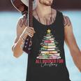All Booked For Christmas Xmas Tree Teacher Holiday Pajamas Men Tank Top, gift for family, gift for coworker All Booked For Christmas Xmas Tree Teacher Holiday Pajamas Men Tank Top, gift for family, gift for coworker