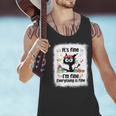 Cat It's Fine I'm Fine Everything Is Fine Teacher Life Men Tank Top, gift for family, gift for coworker Cat It's Fine I'm Fine Everything Is Fine Teacher Life Men Tank Top, gift for family, gift for coworker