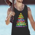 Christmas Tree Made Of Crayons School Teacher Life Student Men Tank Top, gift for family, gift for coworker