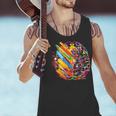 Colorful Brain Art Teacher Artist Painter Student Men Tank Top, gift for family, gift for coworker