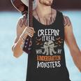 Creepin It Real Kindergarten Monsters Halloween Teacher Men Tank Top, gift for family, gift for coworker