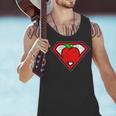 Cute Distressed Super Teacher Superhero Apple Shirt Men Tank Top, Super Teacher Tank Tops, gift for family, gift for coworker