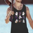 Cute Ghost Cat Playing Musical Halloween Music Teacher Men Tank Top, gift for family, gift for coworker Cute Ghost Cat Playing Musical Halloween Music Teacher Men Tank Top, gift for family, gift for coworker