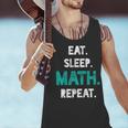 Eat Sleep Math Repeat Math Teacher Men Women Girls Kids Men Tank Top, gift for family, gift for coworker
