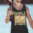 Geography Teacher Easily Distracted By Maps Men Tank Top, gift for family, gift for coworker
