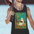 Groovy Ghost Reading Book Cat Halloween Ghost Teacher Men Tank Top, Groovy Teacher Tank Tops, gift for family, gift for coworker