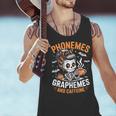 Halloween Skeleton Teacher Phonemes Graphemes Caffeine Lover Men Tank Top, gift for family, gift for coworker Halloween Skeleton Teacher Phonemes Graphemes Caffeine Lover Men Tank Top, gift for family, gift for coworker