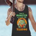 Halloween Teacher Librarian Monster Reading Books Men Women Kids Men Tank Top, gift for family, gift for coworker