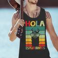 Hola Estudiantes Spanish Teacher Back To School 2025 Men Tank Top, gift for family, gift for coworker Hola Estudiantes Spanish Teacher Back To School 2025 Men Tank Top, gift for family, gift for coworker
