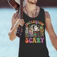 Inclusion Isnt Scary Halloween Skeleton Ghost Sped Teacher Men Tank Top, gift for family, gift for coworker
