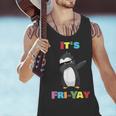 It's Fri-Yay Dabbing Penguin Friday Weekend Teacher Student Men Tank Top, gift for family, gift for coworker