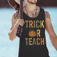 Leopard Trick Or Teach Halloween Teacher Costume Women Men Tank Top, gift for family, gift for coworker