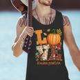 Love Kindergarten Teacher Turkey Thanksgiving Autumn Fall Men Tank Top, gift for family, gift for coworker