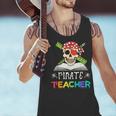 Pirate Teacher Halloween Skull Adult Men Tank Top, gift for family, gift for coworker