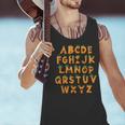 Pumpkin ABC Halloween Alphabet Costume School Teacher Kids Men Tank Top, gift for family, gift for coworker