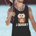 Quien Who Owl Spanish Teacher Men Tank Top, gift for family, gift for coworker Quien Who Owl Spanish Teacher Men Tank Top, gift for family, gift for coworker