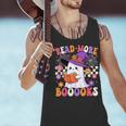 Read More Books Ghost Reading Book Teacher Halloween Men Tank Top, gift for family, gift for coworker