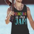 Reading Is My Jam Back To School Teacher Men Tank Top, gift for family, gift for coworker Reading Is My Jam Back To School Teacher Men Tank Top, gift for family, gift for coworker