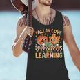 Retro Fall In Love With Learning Autumn Pumpkin Teacher Kids Men Tank Top, gift for family, gift for coworker Retro Fall In Love With Learning Autumn Pumpkin Teacher Kids Men Tank Top, gift for family, gift for coworker