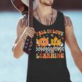 Retro Pumpkin Fall In Love With Learning Autumn Teacher Men Tank Top, gift for family, gift for coworker