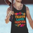 Retro Teach Love Inspire Back To School Teachers Men Tank Top, gift for family, gift for coworker Retro Teach Love Inspire Back To School Teachers Men Tank Top, gift for family, gift for coworker