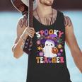 Spooky Teacher Halloween Cute Halloween Teacher Ghost Men Tank Top, gift for family, gift for coworker