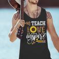 TEACH LOVE INSPIRE Teacher Sunflower Appreciation Men Tank Top, gift for family, gift for coworker TEACH LOVE INSPIRE Teacher Sunflower Appreciation Men Tank Top, gift for family, gift for coworker