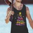 Teacher Crayon Christmas Tree Lights Student School Xmas Men Tank Top, gift for family, gift for coworker