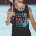 Teacher Dinosaurs Didnt Read Look What Happened Book Reading Men Tank Top, gift for family, gift for coworker Teacher Dinosaurs Didnt Read Look What Happened Book Reading Men Tank Top, gift for family, gift for coworker