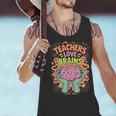 Teacher Teachers Love Brains Halloween Men Women Men Tank Top, gift for family, gift for coworker