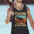 Teaching Is a Walk In Park Dinosaur Teacher Men Tank Top, gift for family, gift for coworker