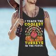 Thanksgiving I Teach Coolest Turkeys Teacher Fall Women Men Men Tank Top, gift for family, gift for coworker