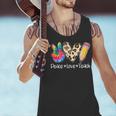 Tie Dye Hippie Peace Love Teach Teacher Appreciation Men Tank Top, gift for family, gift for coworker