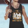 TK Boo Crew Preppy Halloween Floral Ghost TK Teacher Team TK Men Tank Top, gift for family, gift for coworker