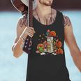 Turkey Reading Books Fall Thanksgiving Teacher Librarian Men Tank Top, gift for family, gift for coworker