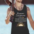 Vintage Human Sunshine Definition Teachers Mom Boss Women Men Tank Top, gift for family, gift for coworker