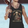 Weird Teachers Build Character Skeleton Book Halloween Women Men Tank Top, gift for family, gift for coworker