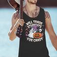 Will Trade Students For Candy Halloween Teacher Men Tank Top, gift for family, gift for coworker Will Trade Students For Candy Halloween Teacher Men Tank Top, gift for family, gift for coworker