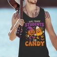 Will Trade Students For Candy Shirt Fun Candy Corn Teacher Men Tank Top, gift for family, gift for coworker