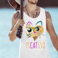 Abstract Cat Art Picatsso Shirt For Art Teachers Men Tank Top, gift for family, gift for coworker