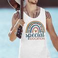 Cute Special Education Leopard Print SPED Teacher Idea Men Tank Top, gift for family, gift for coworker