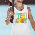 Neon Retro Teacher Cute Teacher Team New Teacher Back To Sch Men Tank Top, gift for family, gift for coworker Neon Retro Teacher Cute Teacher Team New Teacher Back To Sch Men Tank Top, gift for family, gift for coworker
