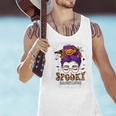 Spooky Paraprofessional Life Halloween Messy Bun Teacher For Men Women Men Tank Top, gift for family, gift for coworker